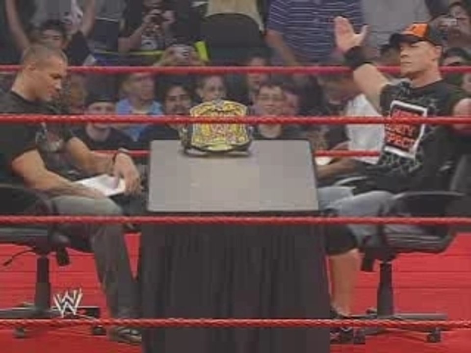 RAW John Cena vs. Randy Orton Contract Signing