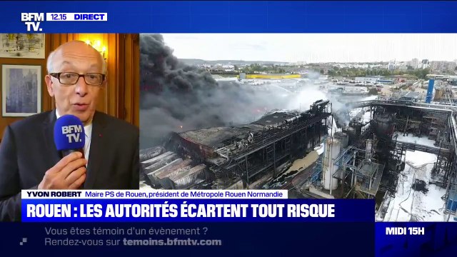 Le maire de Rouen dit comprendre l'inquiétude des habitants après l'incendie de l'usine Lubrizol
