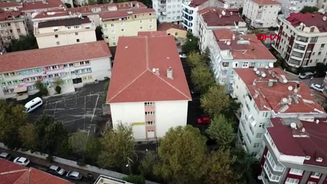 İstanbul-hasar nedeniyle incelenen maltepe halit armay anadolu lisesi havadan görüntülendi