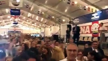 Salvini a Genova l'arrivo alla Festa della Lega (26.09.19)