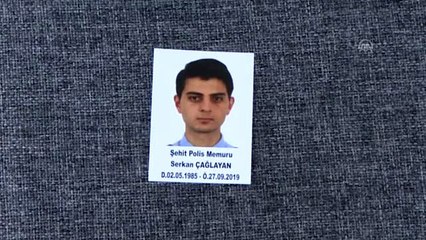 Şehit polis için tören