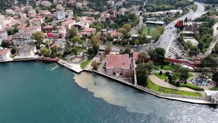 Boğaz sularını kaplayan çamur, merak uyandırdı