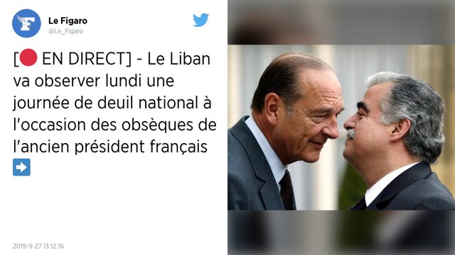 En l’honneur de Jacques Chirac, le Liban décrète une journée de deuil national