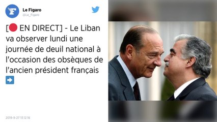 En l’honneur de Jacques Chirac, le Liban décrète une journée de deuil national