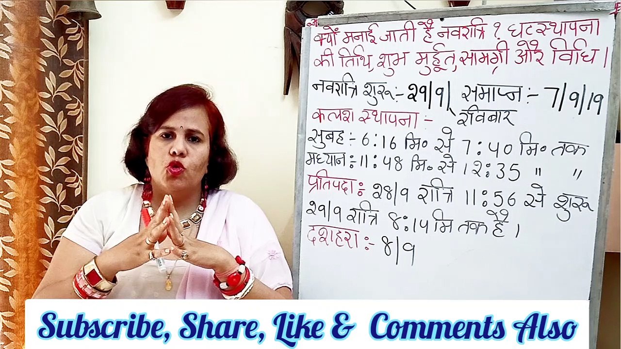 Navratri Special:-  नवरात्रि क्यों मनाई जाती है? कलश स्थापना की तिधि,शुभ महुर्त,सामग्री और कलश स्थापना संपूर्ण विधि