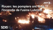 Incendie de Rouen: images de drone des pompiers