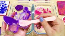 Purple vs Pink ! Slime | Mixing Makeup Eyeshadow into Clear Slime ! Satisfying s #547