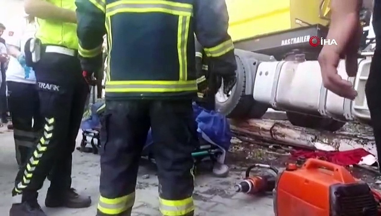 Milas’ta kontrolden çıkan tır etrafı savaş alanına çevirdi: 1 ölü