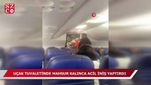 Uçak tuvaletinde mahsur kalan kadın yolcu, acil iniş yaptırdı