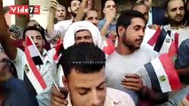 مواطنون يحتشدون بأعلام مصر لتأييد الرئيس بمنطقة كرداسة