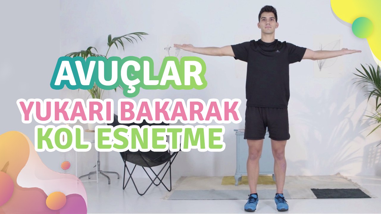 Avuçlar yukarı bakarak kol esnetme - Sağlığa bir Adım