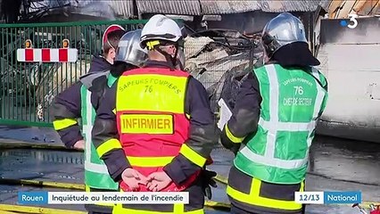 Incendie d'une usine à Rouen : les habitants inquiets des retombées
