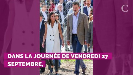 PHOTOS. La reine Letizia d'Espagne en pantalon de cuir dévoile un look très rock