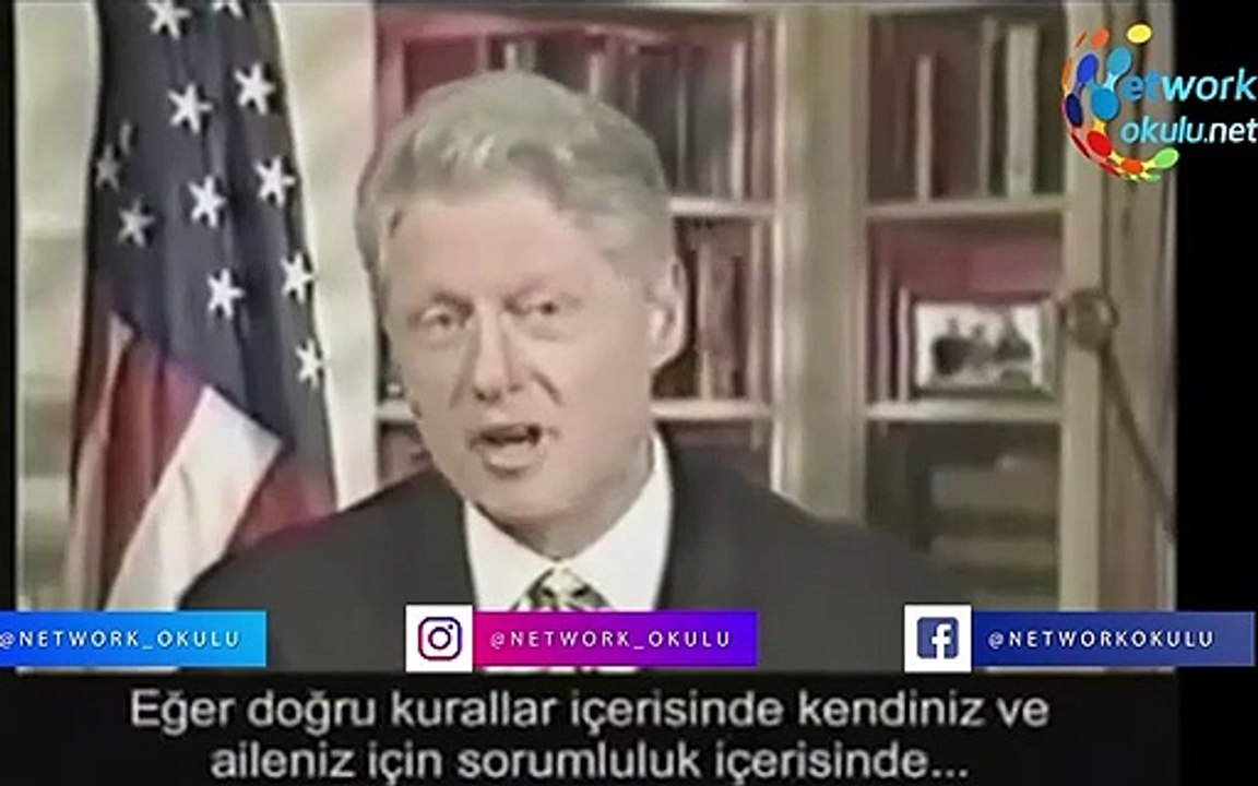 Eski ABD Başkanı Bill Clinton'un Network Marketing Yapanlara Teşekkürü (Network Marketing Videoları)