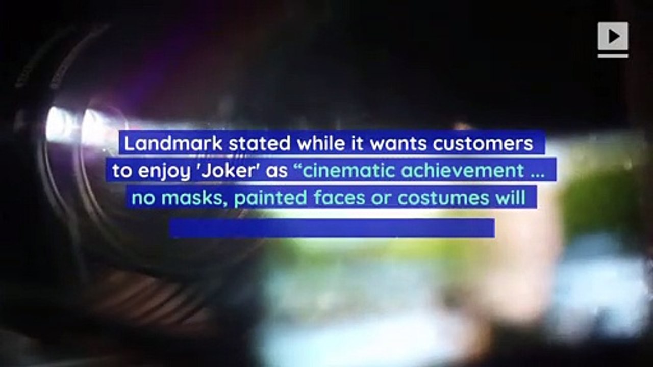 U.S. Movie Theater Chains Ban Masks for 'Joker' Screenings