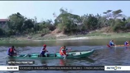 Festival Prau Tambangan Dimeriahkan Lomba Balap Perahu di Bengawan Solo