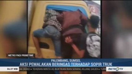 Viral, Aksi Pemalakan Supir Truk di Palembang