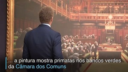 Obra ‘primata’ de Banksy vai a leilão