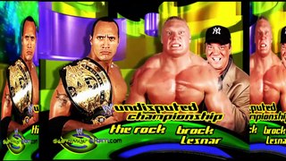 The Rock vs Brock Lesnar WWE Summerslam 2002 Highlights