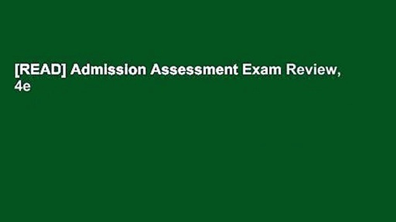 [READ] Admission Assessment Exam Review, 4e
