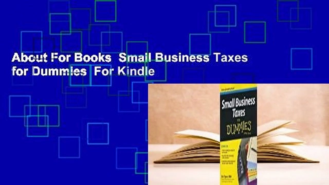 About For Books  Small Business Taxes for Dummies  For Kindle