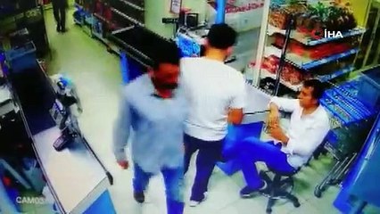 Markette silahlar çekildi, 4 kişi yaralandı