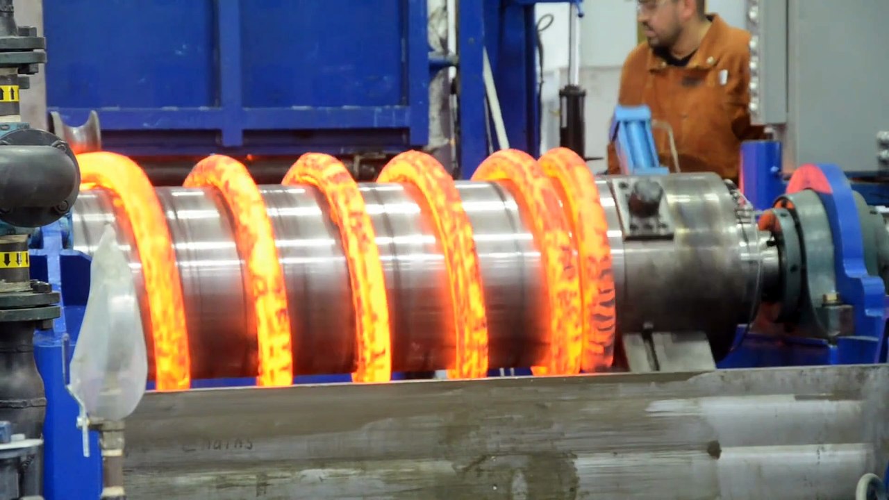 the manufacturing steps used to create a large spring
