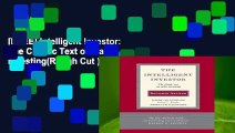 [FREE] Intelligent Investor: The Classic Text on Value Investing(Rough Cut )