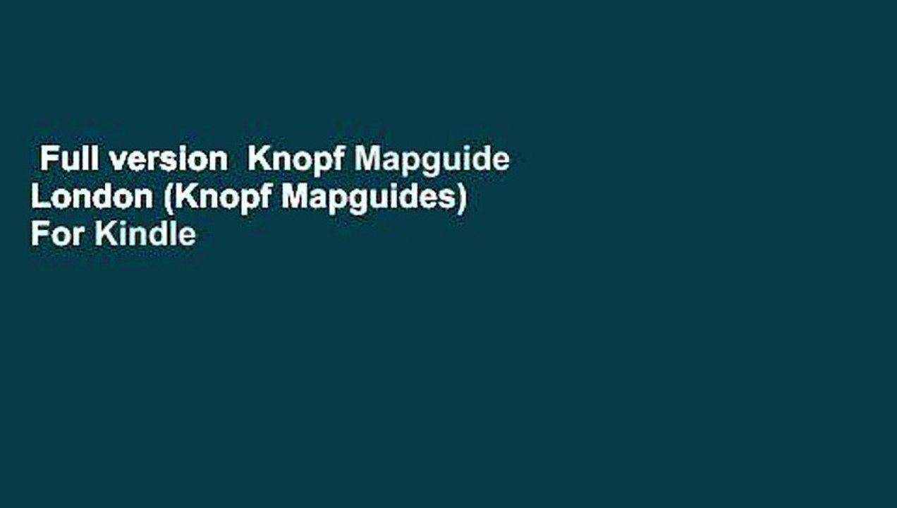 Full version  Knopf Mapguide London (Knopf Mapguides)  For Kindle