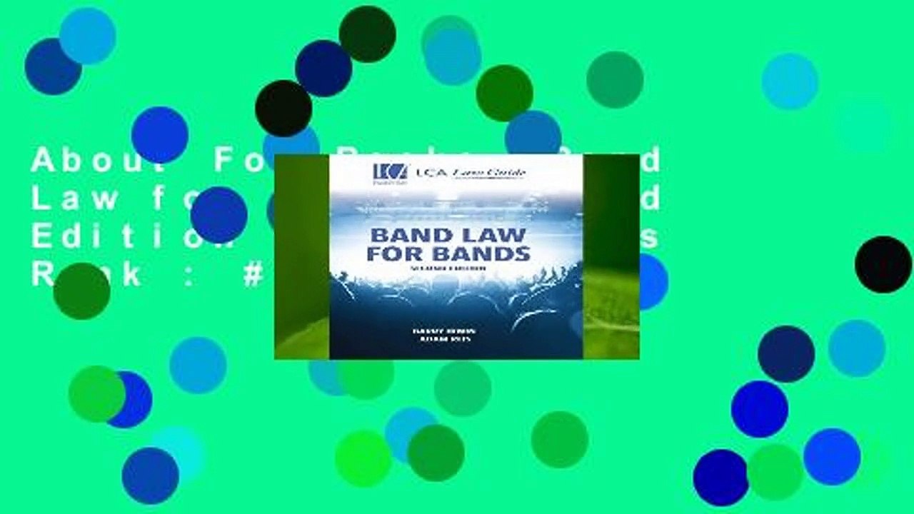 About For Books  Band Law for Bands: Second Edition  Best Sellers Rank : #5