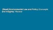 [Read] Environmental Law and Policy (Concepts and Insights)  Review