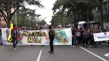 Kolombiya'nın başkentinde öğrenci protestosu