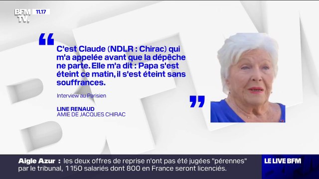 Line Renaud raconte sa dernière visite à Jacques Chirac