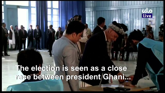 Afghan leader Ghani calls for 'dignified and durable peace' in Afghanistan as residents vote in presidential poll