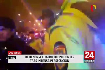 Desarticulan banda criminal tras intensa persecución en San Borja