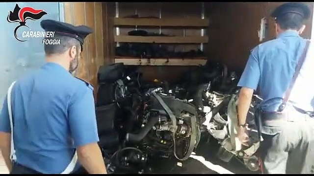 Cerignola: guardate quanti camion e furgoni rubati hanno scoperto in una ditta che vendeva ricambi