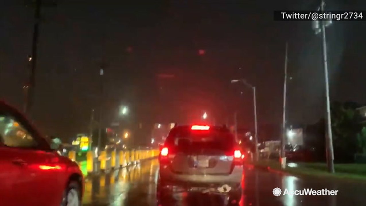 Skies flicker as rapid-fire lightning flashes during severe storms