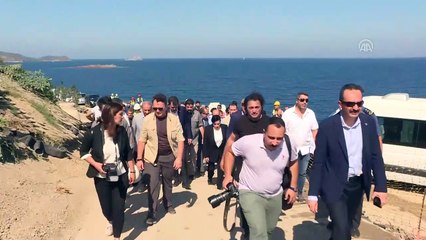 Bakan Kurum, Bodrum'da yıkım işlemlerini denizden inceledi - MUĞLA