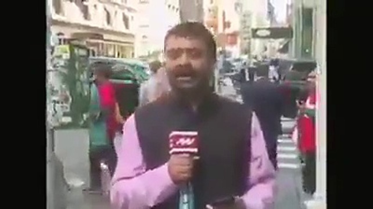 Indian journalist flared up and exchanged arguments with people who chanting against Modi