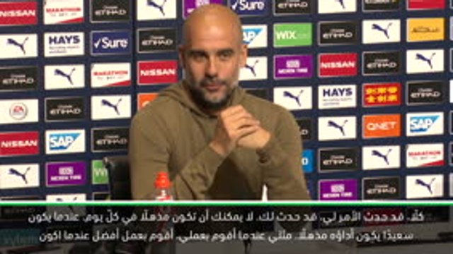 كرة قدم: الدوري الممتاز: غوارديولا يشير الى تعليقاته عن دي بروين بالغبية