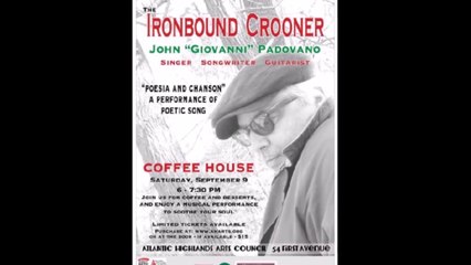 John Padovano - Atlantic Highlands Arts Council Concert 2017- missing days - Lullaby