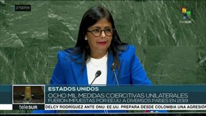 Vicepresidenta venezolana denuncia terrorismo económico contra su país
