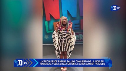 Lucrecia le manda un video a la India antes del concierto en honor a Celia Cruz