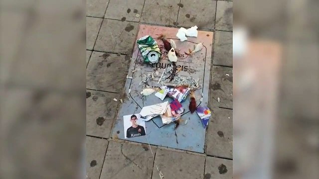 Así quedó la placa de Courtois antes del derbi
