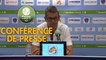Conférence de presse Clermont Foot - AS Nancy Lorraine (2-2) : Pascal GASTIEN (CF63) - Jean-Louis GARCIA (ASNL) - 2019/2020