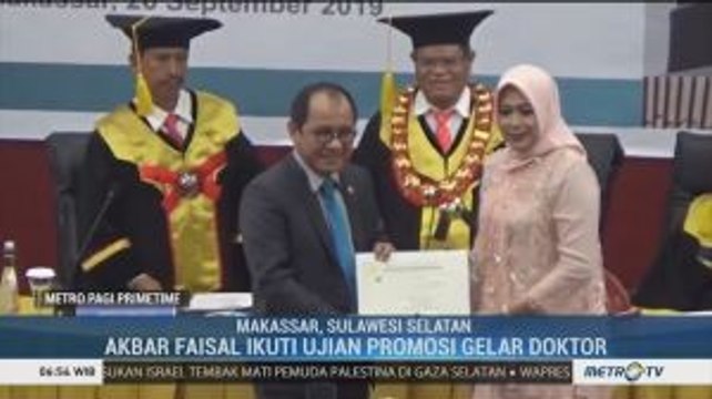 Akbar Faisal Ikuti Ujian Promosi Gelar Doktor di UNM