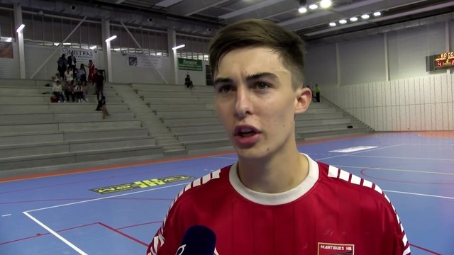 Théo Limousin après la victoire de Martigues Handball contre Bourgoin
