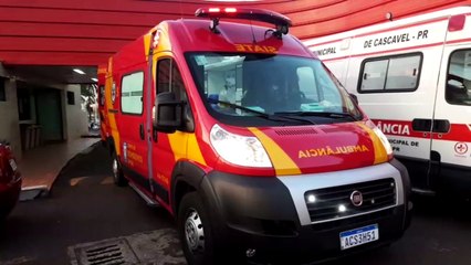 Vítima de acidente é levada para a UPA Tancredo Neves