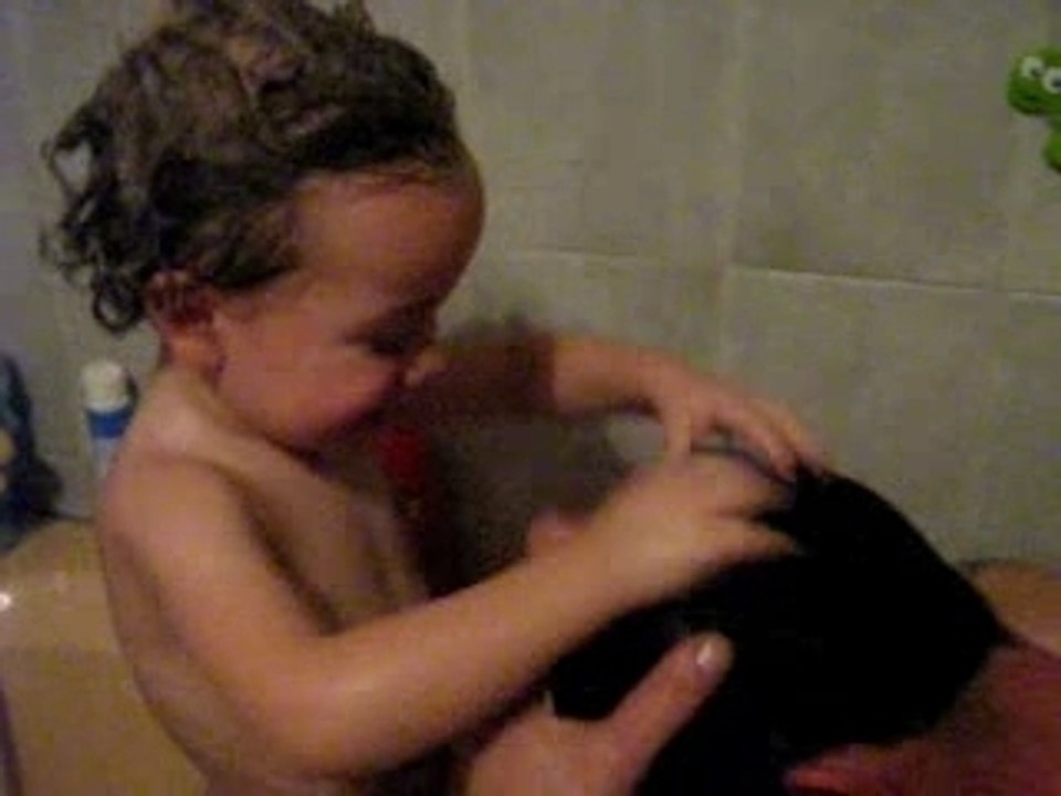 Bain avec papounet
