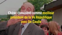 Chirac considéré comme meilleur président de la Ve République avec De Gaulle